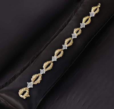 Bracelet κίτρινος και λευκός χρυσός 